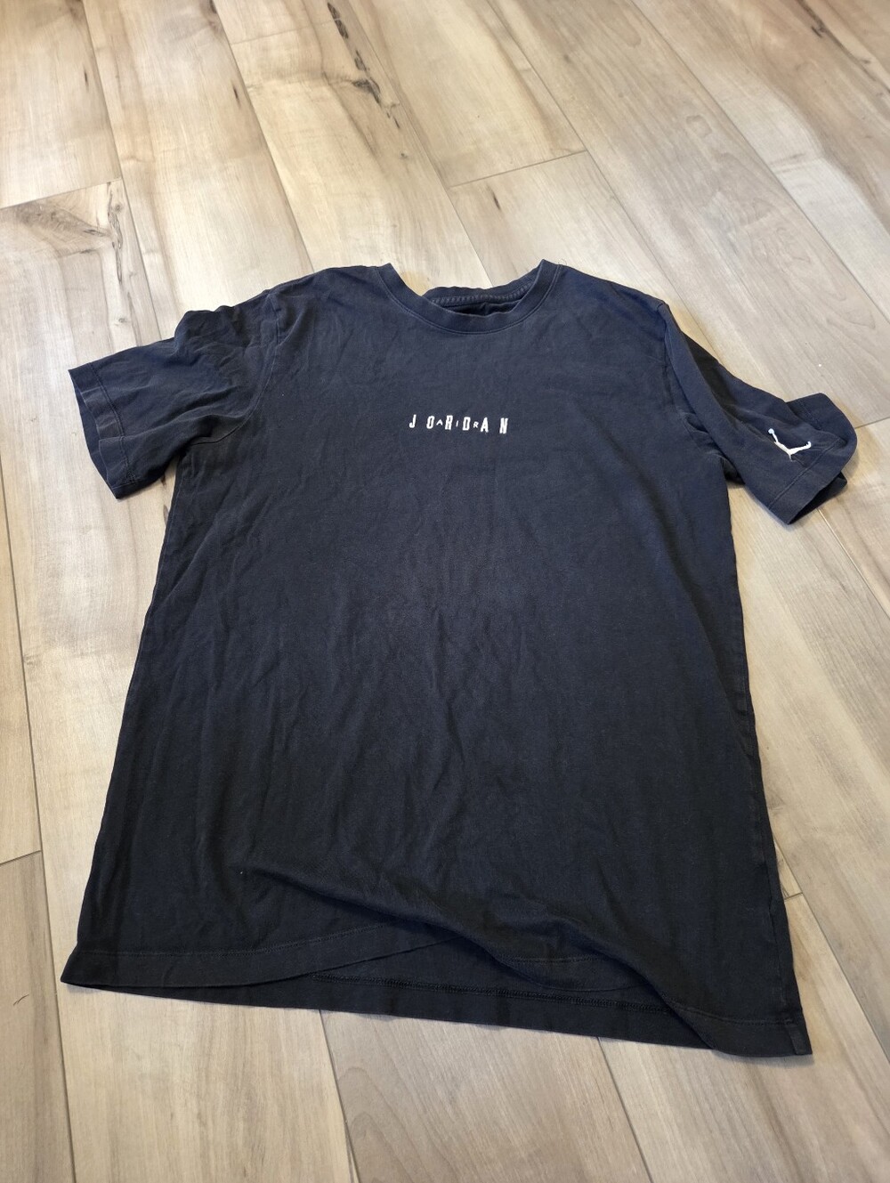 Jordan Black Short-Sleeve Minimal Logo Tee